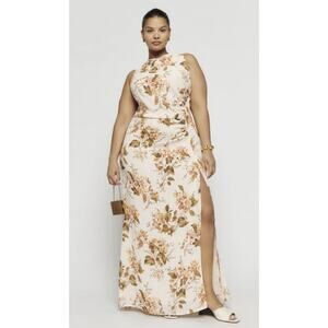 NWT Reformation Senna Floral Maxi Dress in Bella Cream